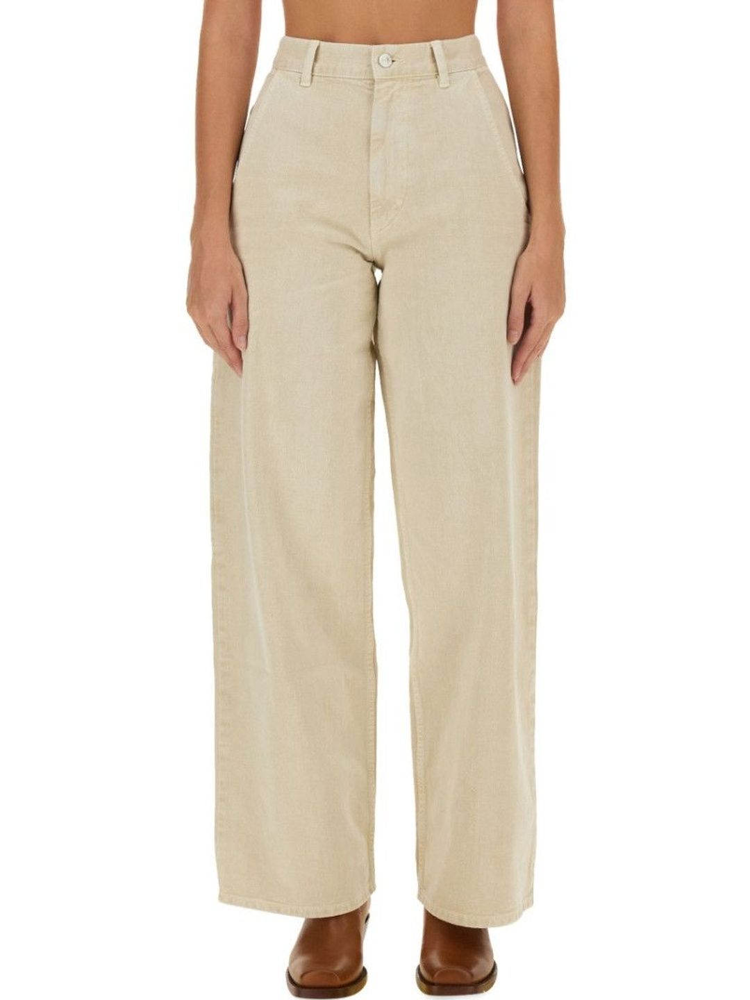 Light Brown Straight High Rise Jeans-image-34