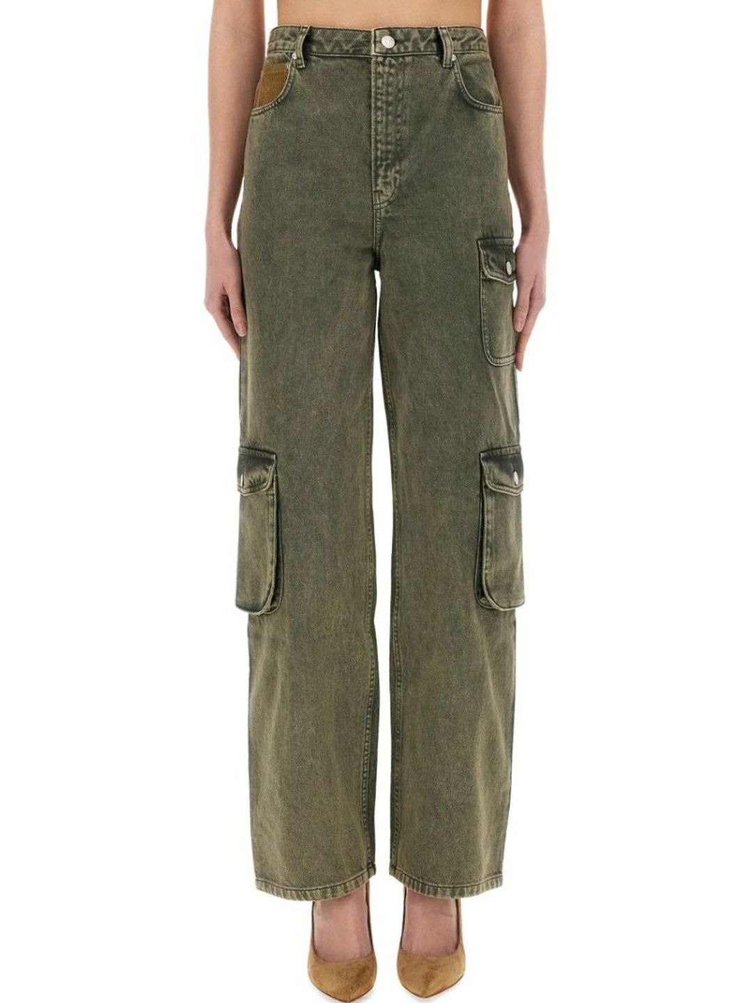 moschino Khaki Relaxed High Rise Jeans-picture-12