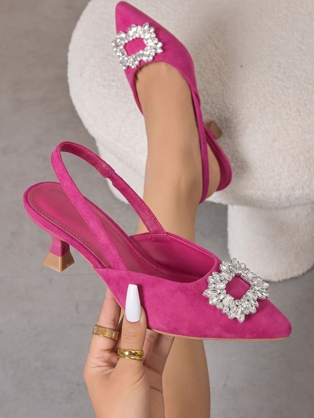 AVIVASTYLE Suede Party Kitten Pumps-picture-47