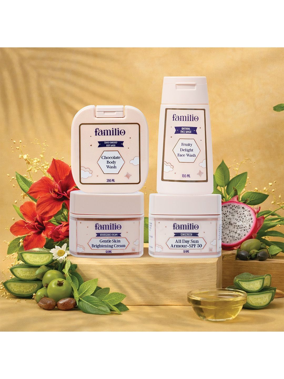 Familio Set Of Body Wash-200 ml, Facewash-100 ml, Hydrating Cream & Sunscreen - 50 g Each-picture-46