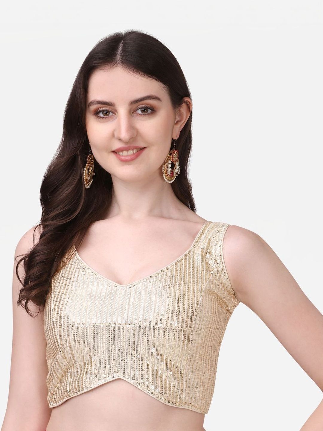 Moda Rapido Embellished Sequinned Saree Blouse-picture-28