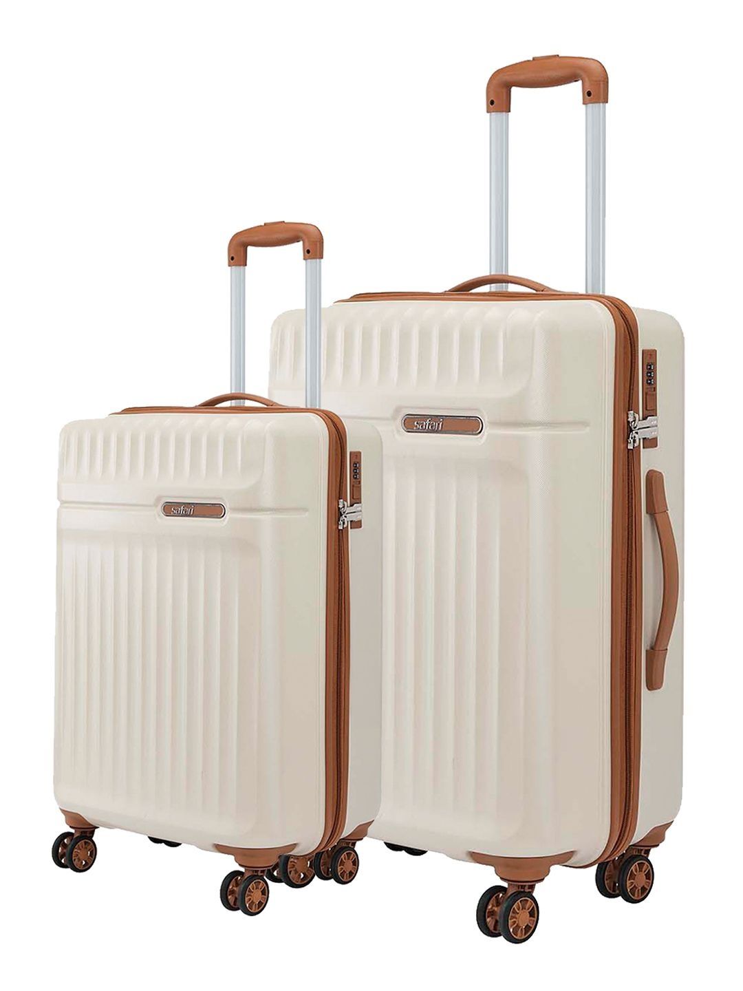 Safari Set Of 2 Runner Textured Hard Sided Trolley Bags-image-33
