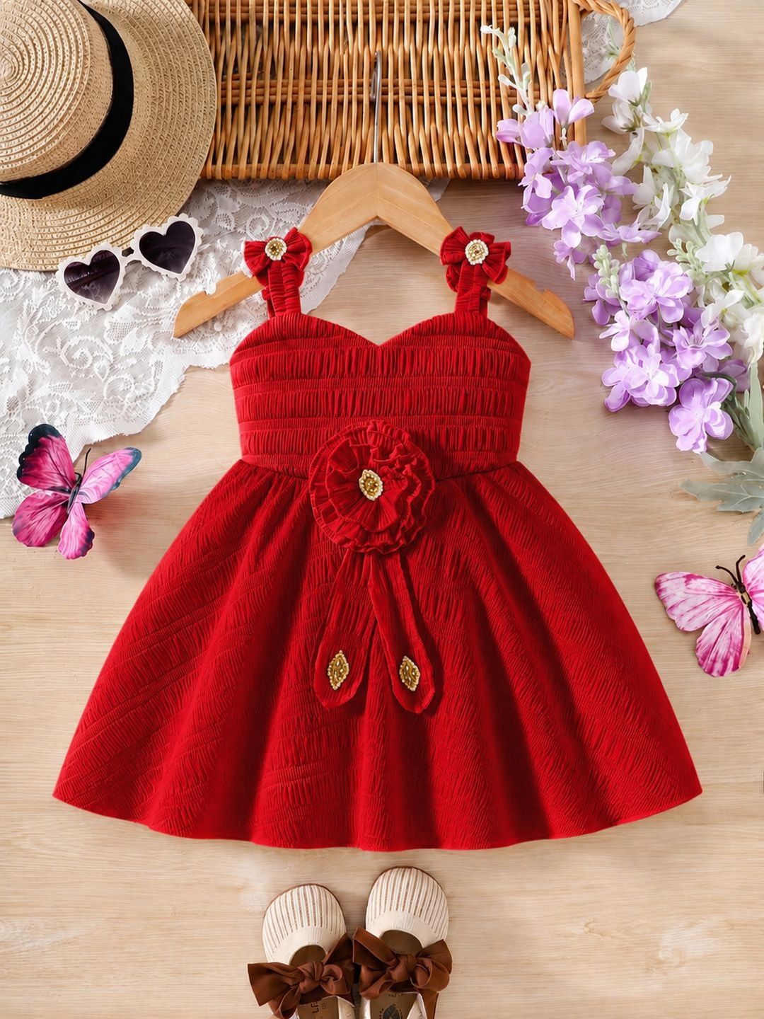 Satjal Fab Ruffled Crepe A-Line Dress-picture-40