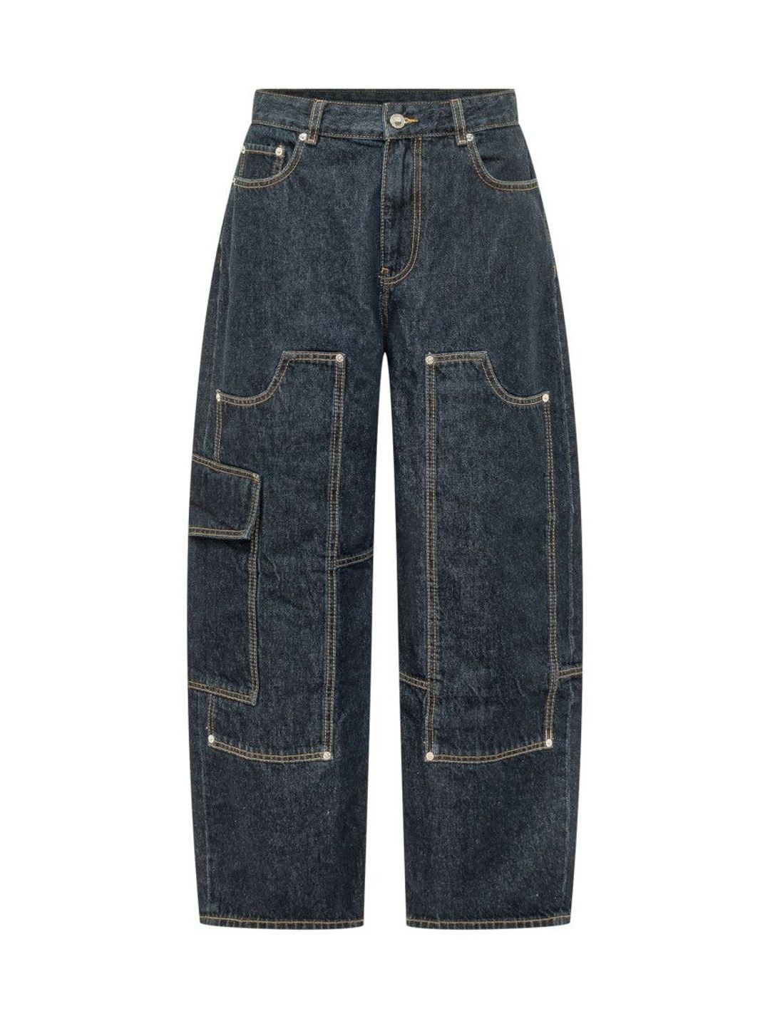 Blue Loose High Rise Jeans-image-28