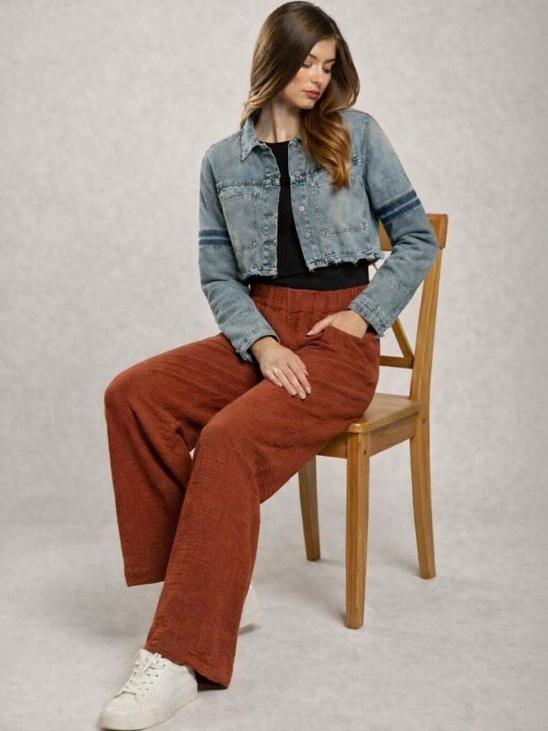 NoBarr Women Easy Wash Pleated Trousers-picture-31