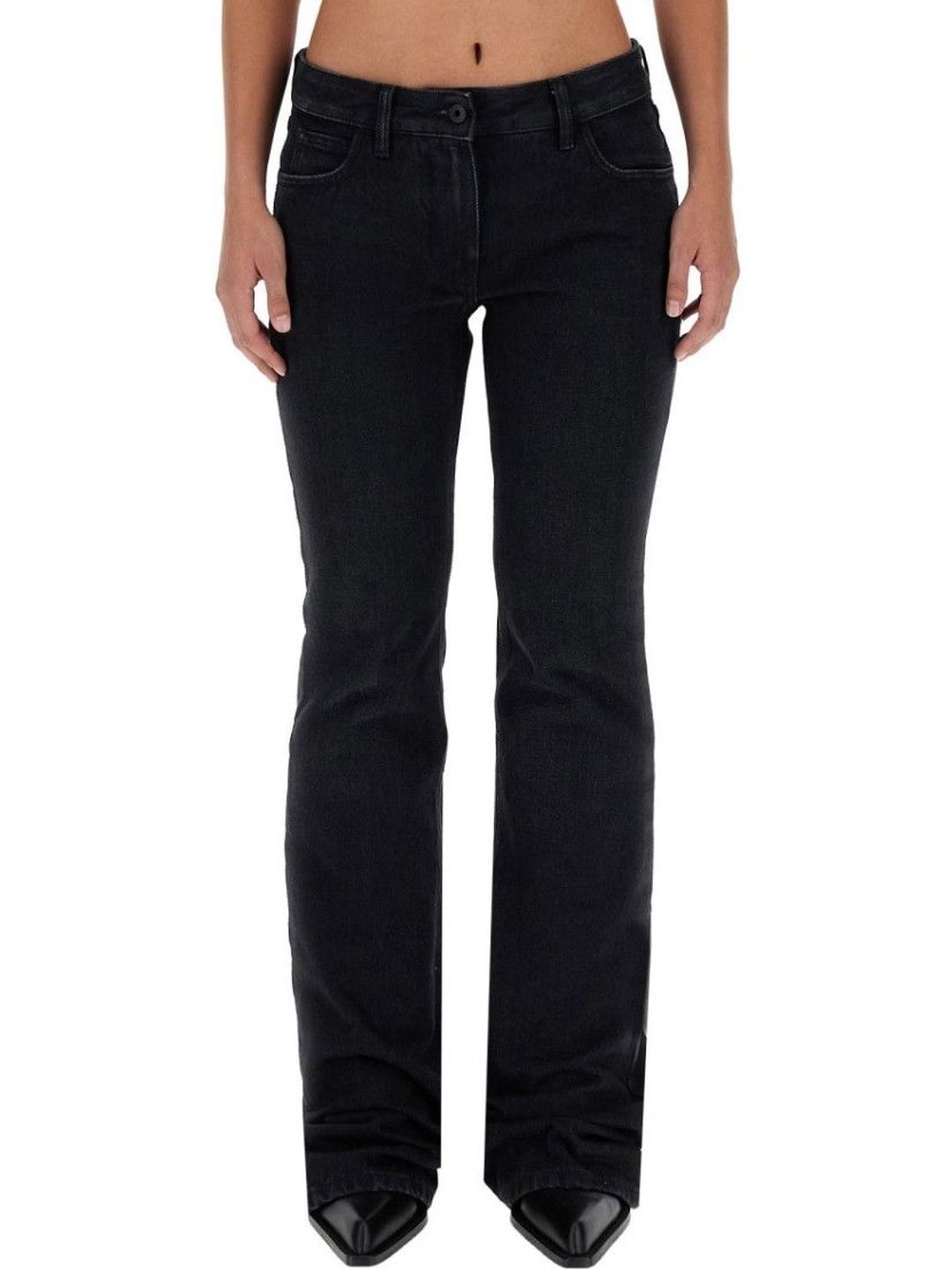 off-white Black Straight Low Rise Jeans-picture-27
