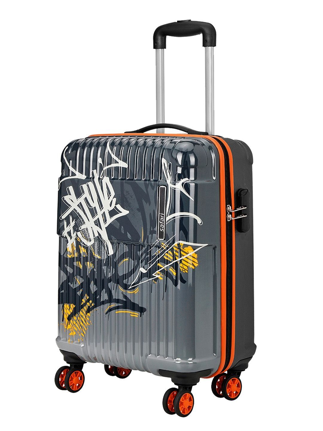 Safari Scrib Graphic Printed Hard-Sided Cabin Trolley Bag-picture-38
