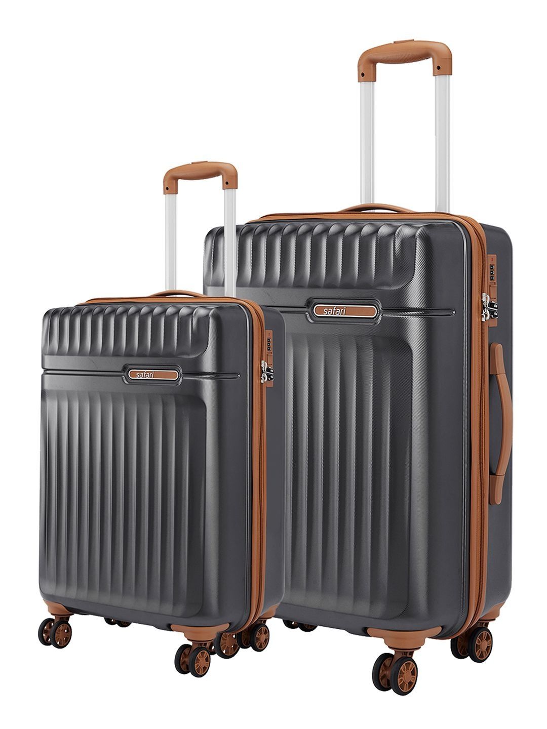 Safari Runner Set Of 2 Textured Hard-Sided Trolley Bags-picture-42