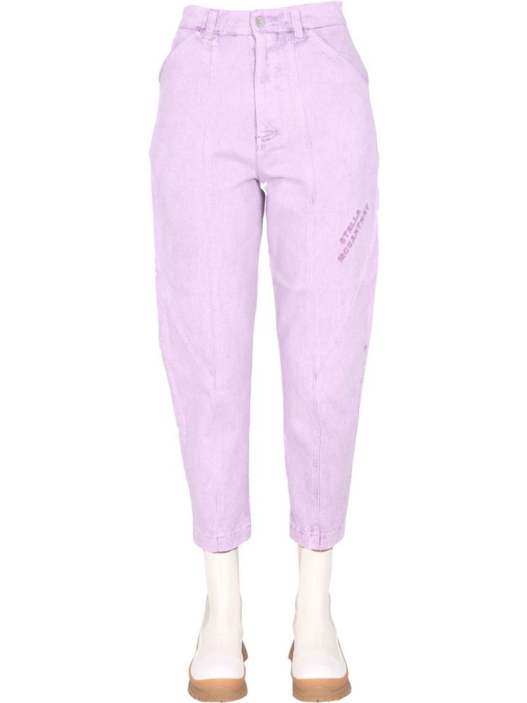 stella mccartney Purple Tapered High Rise Jeans-picture-19