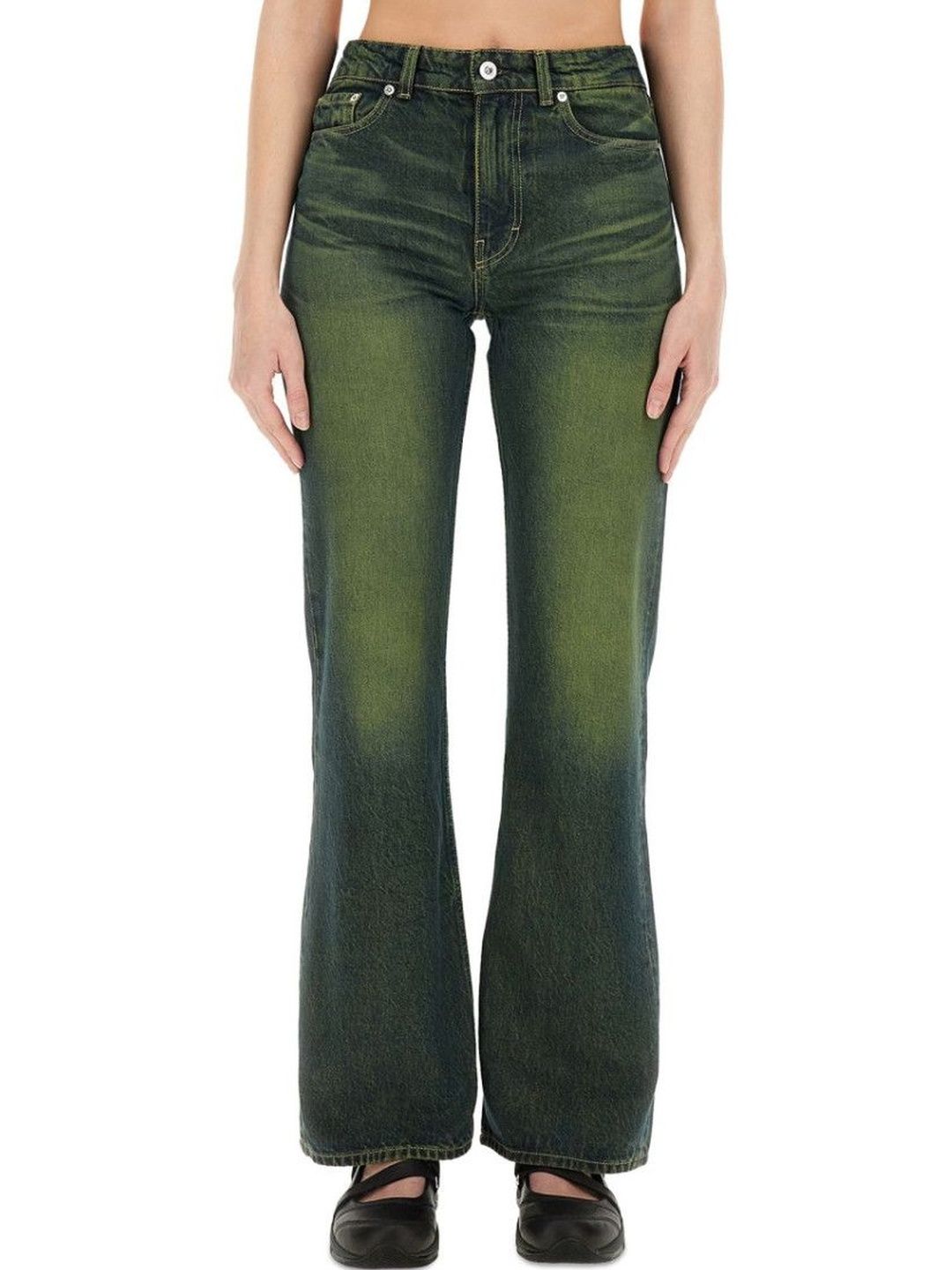 our legacy Green Bootcut Mid Rise Jeans-picture-18