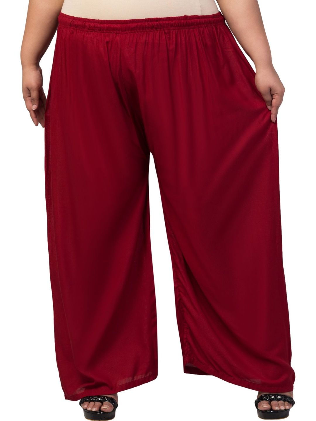 XAIM EDGE Women Wide Leg Knitted Ethnic Palazzos-picture-10