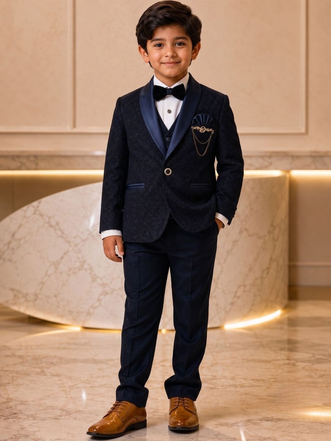 Lagorii Boys Embroidered 5-Piece Suits-picture-15