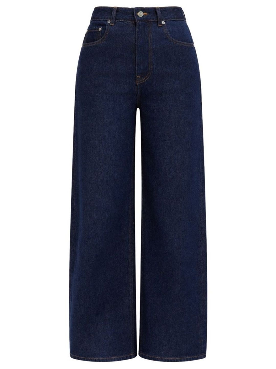 ganni Denim Straight High Rise Jeans-picture-53