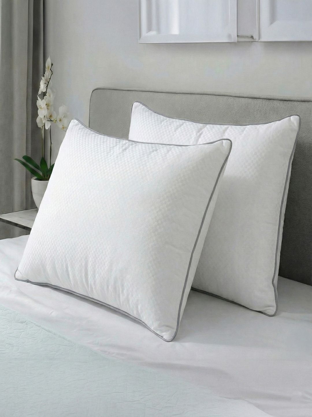 AYKA White Fibre Filled Cotton Pillow-picture-5