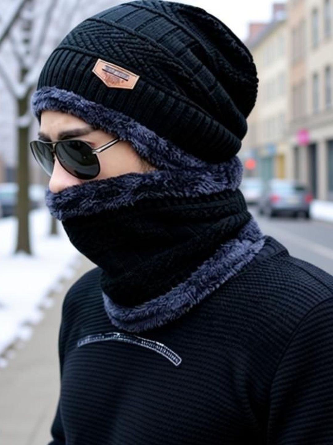 Evanden Men Self Design Woollen Beanie-picture-13