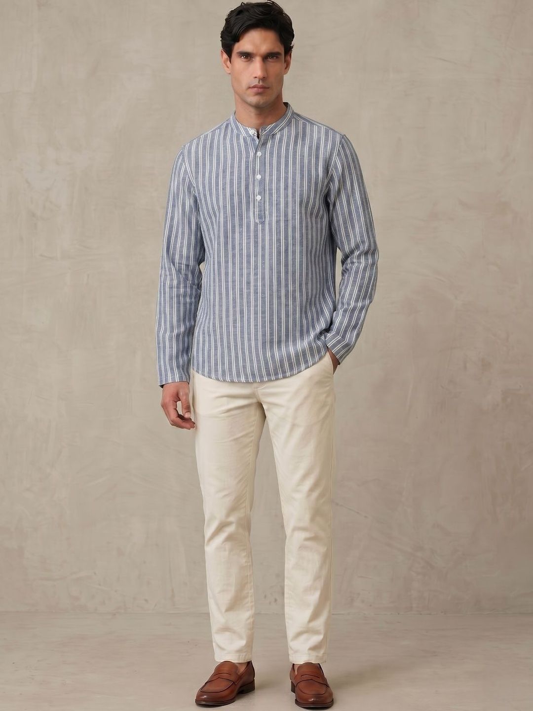 Anouk Rustic Men Striped Kurta-picture-51
