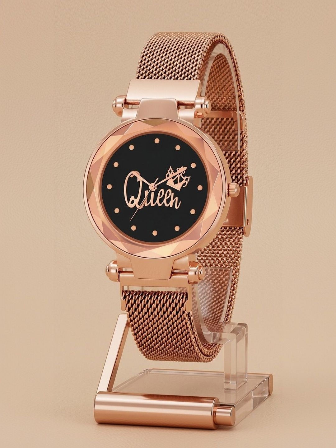 SWADESI STUFF Women Printed Dial & Bracelet Style Straps Analogue Date Aperture Watch MAGNET QUEEN 12