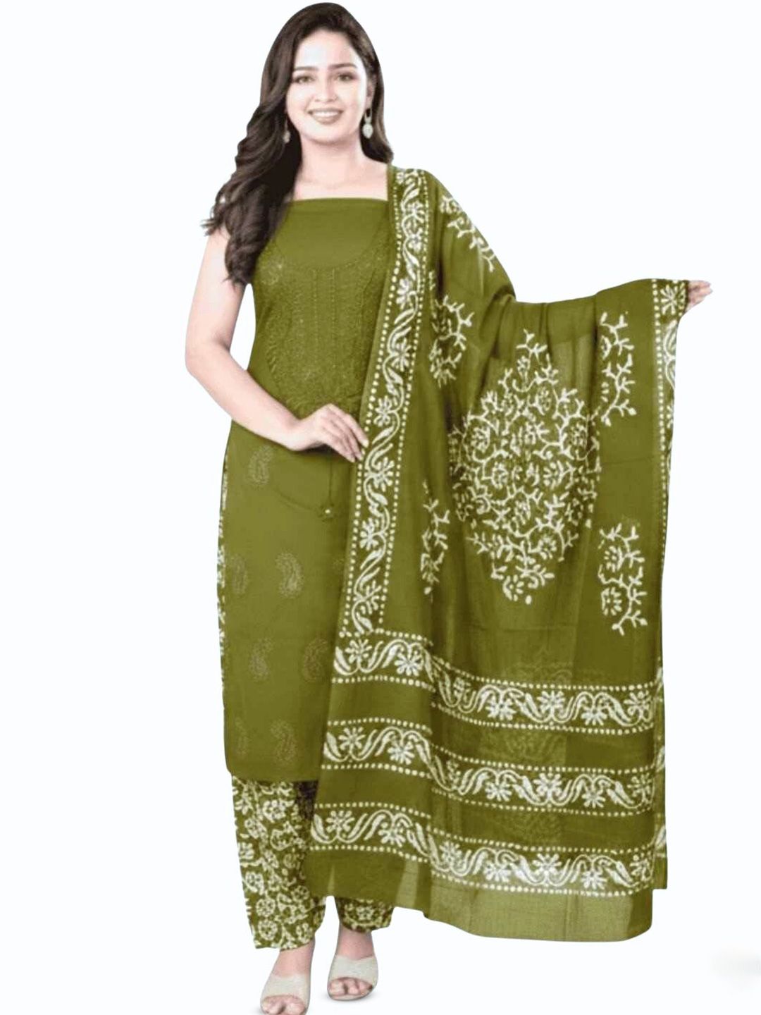Bombay Batik Embroidered Pure Cotton Unstitched Dress Material-picture-57