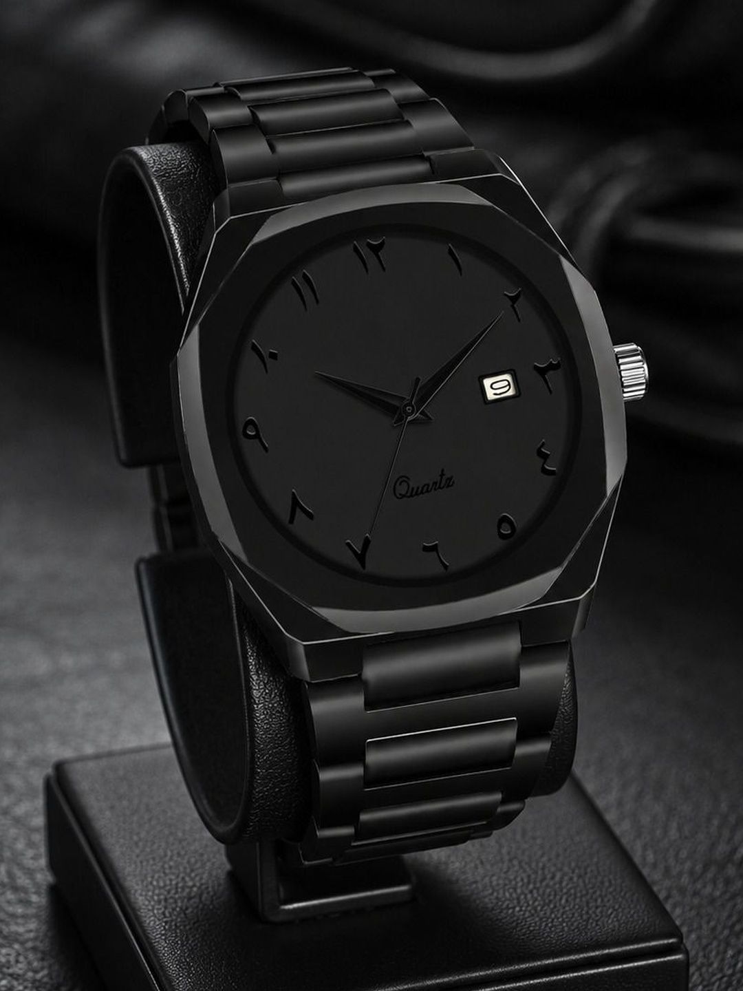 SWADESI STUFF Men Dial & Straps Analogue Date Aperture Watch MAFIA 12 BLACK-picture-15