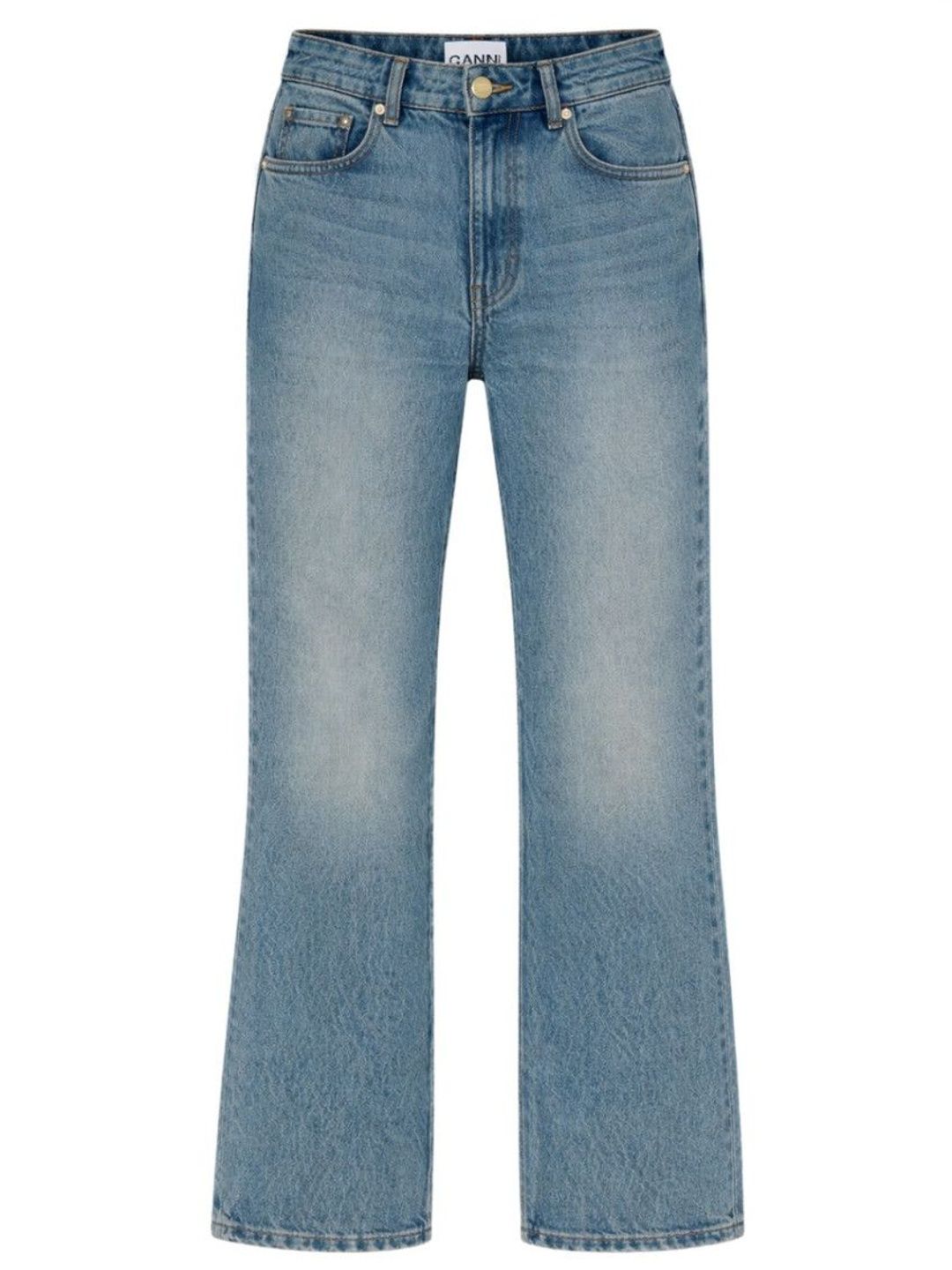 ganni Denim Flared High Rise Jeans-picture-57