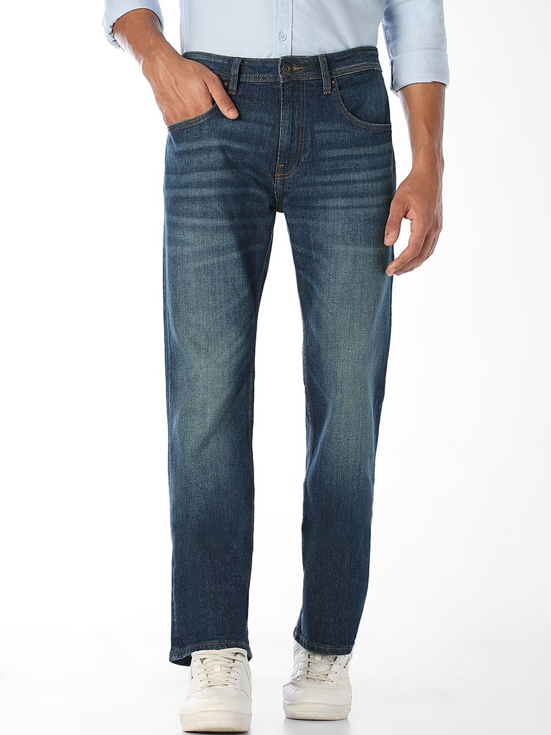 Jack & Jones Men Bootcut Low-Rise Light Fade Stretchable Jeans-picture-46