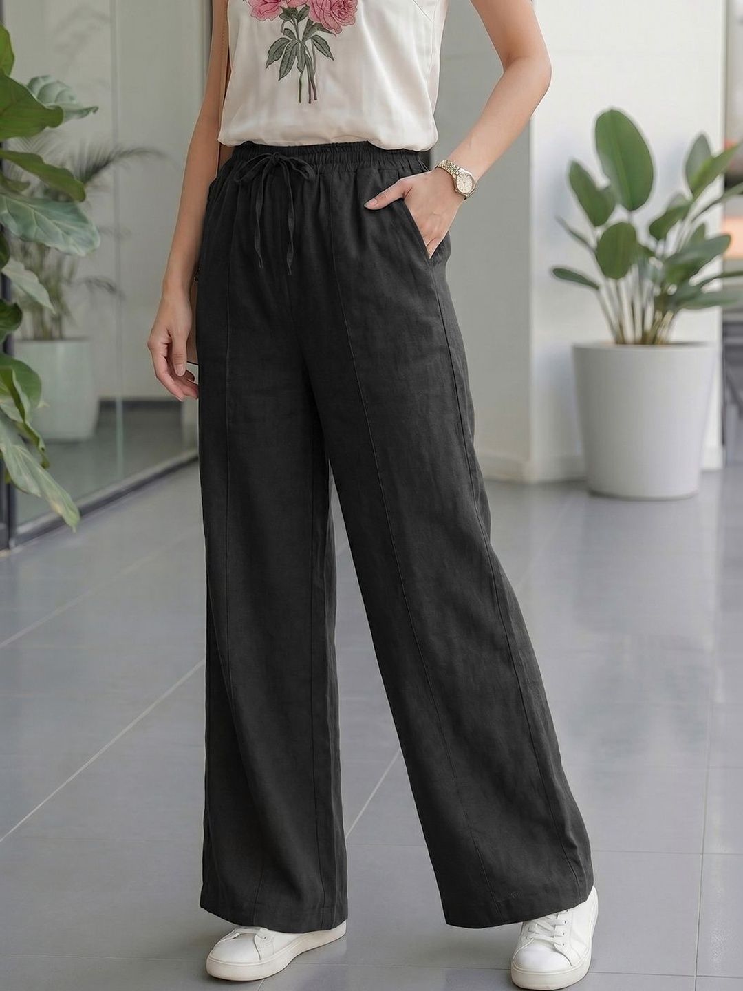 DTR FASHION Women Comfort High-Rise Trousers-picture-51