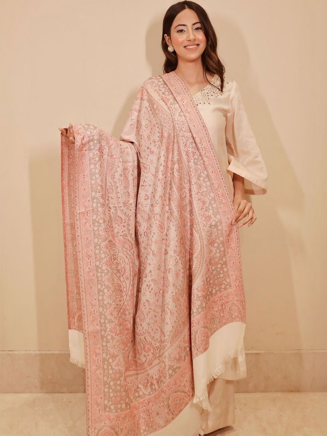 Naureen Women Paisley Woven Design Shawl-picture-54