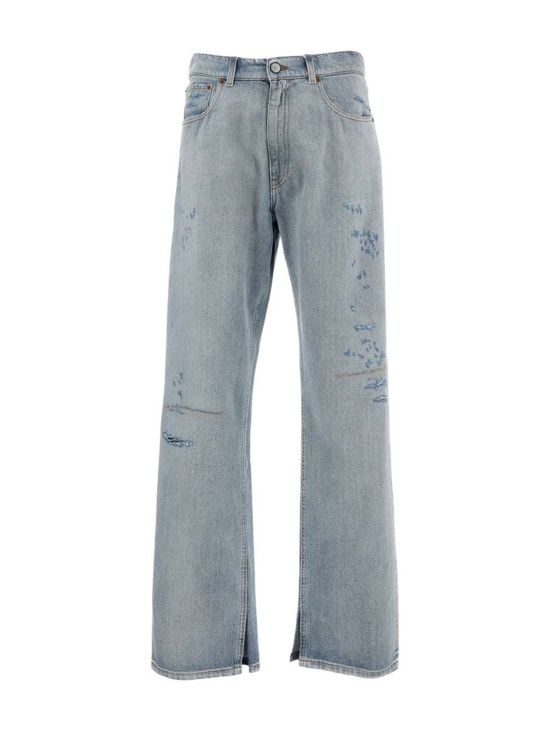 Sky Blue Distressed Jeans-image-11