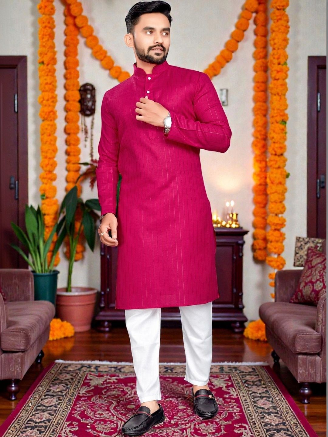 MAITHILI CREATION Men Striped Kurta-picture-10