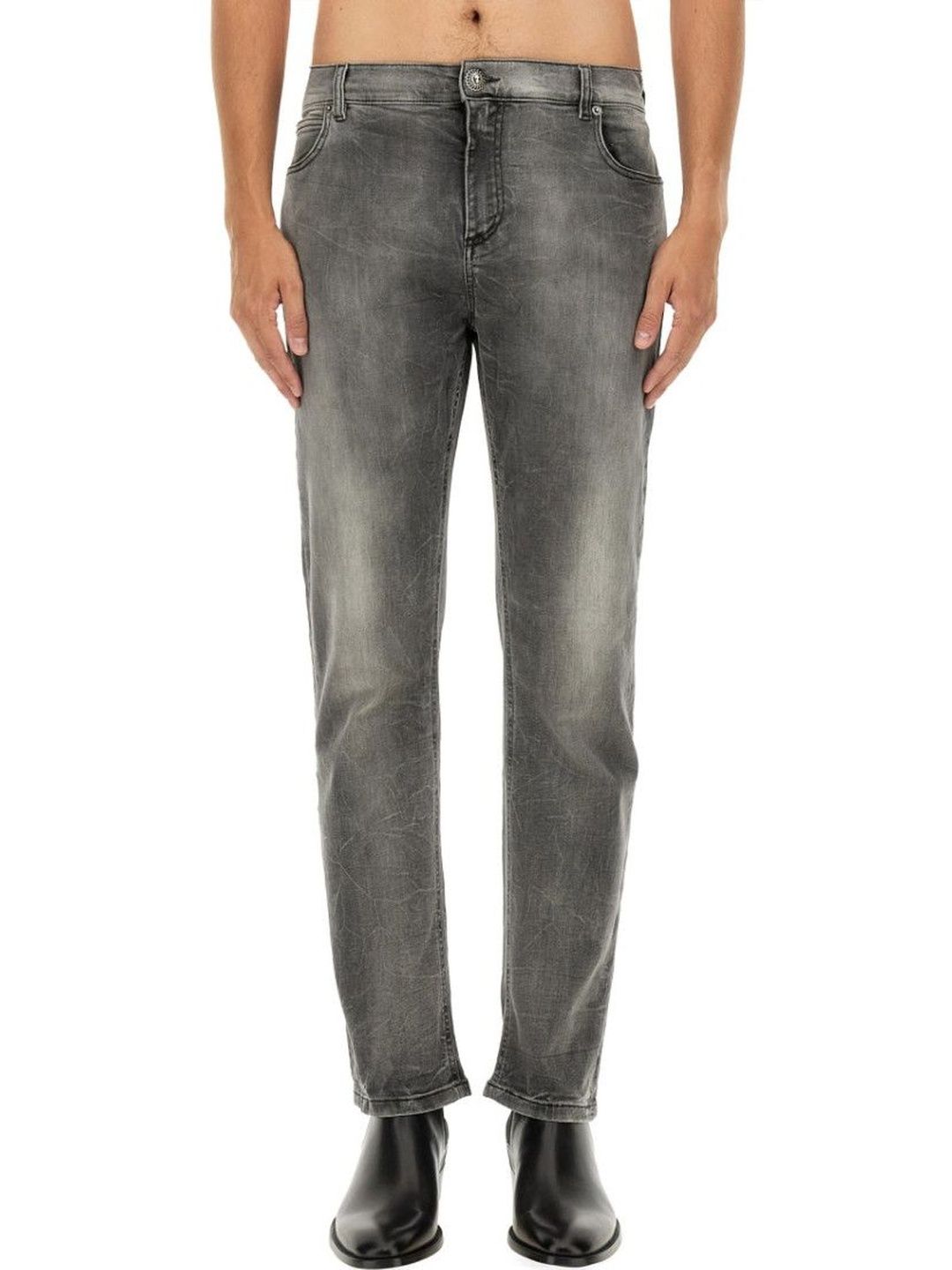 Balmain Grey Mid Rise Jeans-picture-15