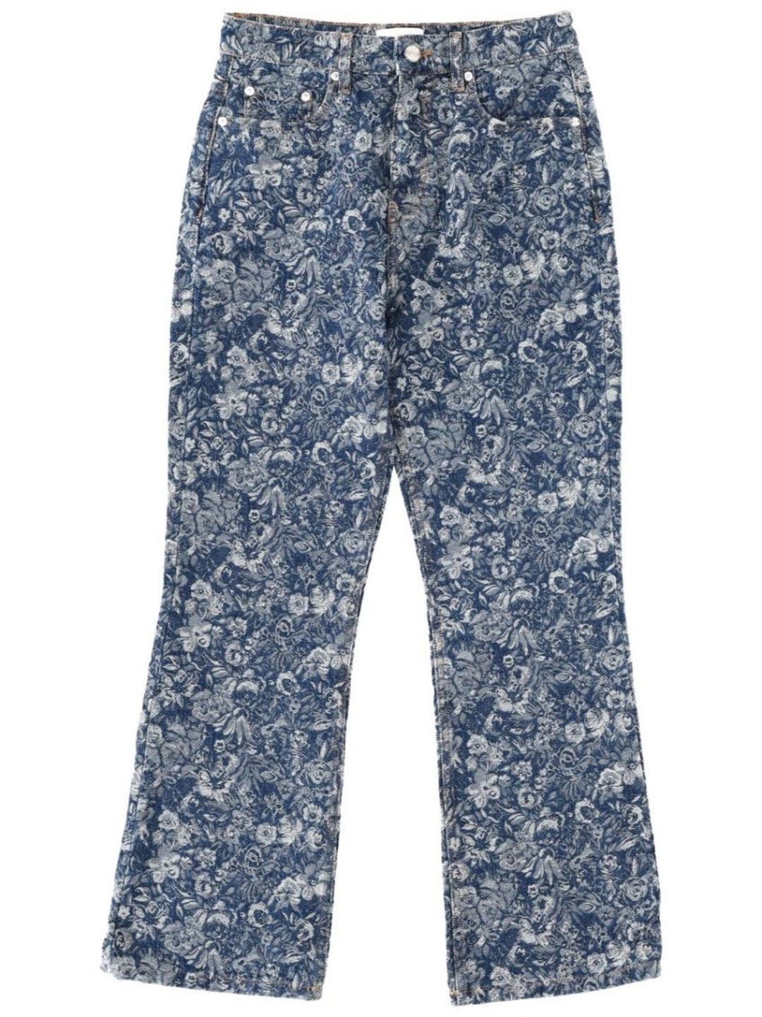 ganni Blue Straight Mid Rise Jeans-picture-24