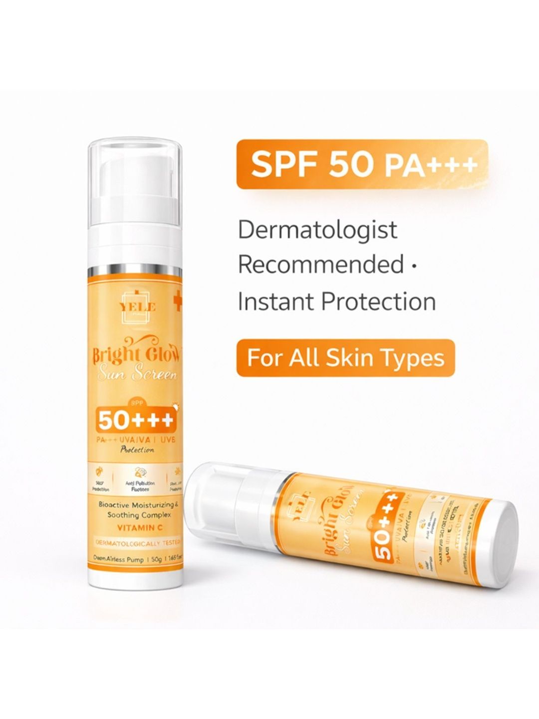 YELE PERFUMES SPF 50 PA+++ Bright Glow Sunscreen - 50 g-image-23