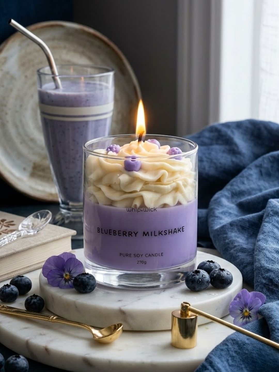 Whipandwick Multicoloured & Purple Jar Candle-picture-48