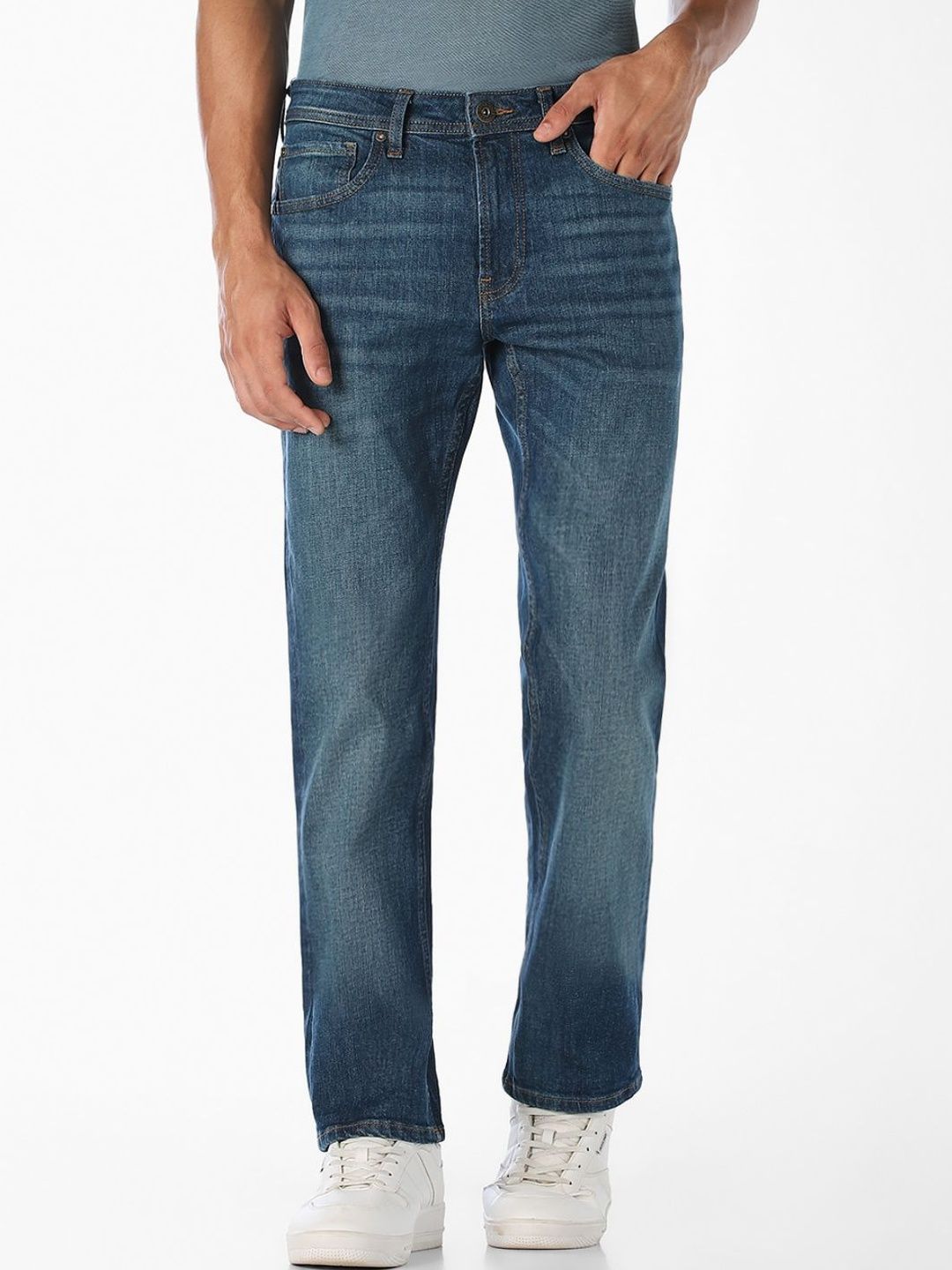 Jack & Jones Men Regular Fit Low-Rise Light Fade Stretchable Jeans-picture-46
