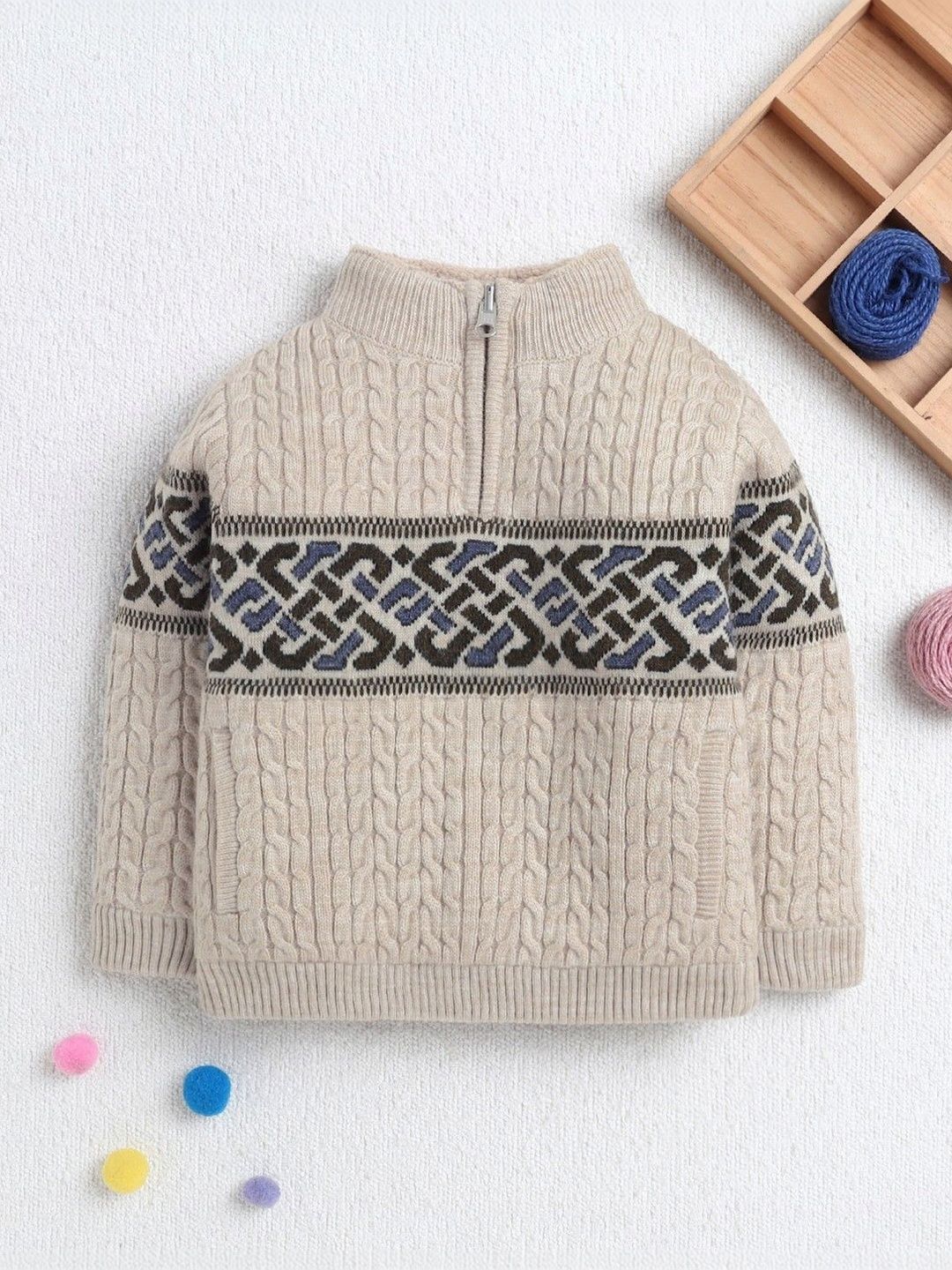 Yellow Apple Boys Cable Knit Pullover-image-35