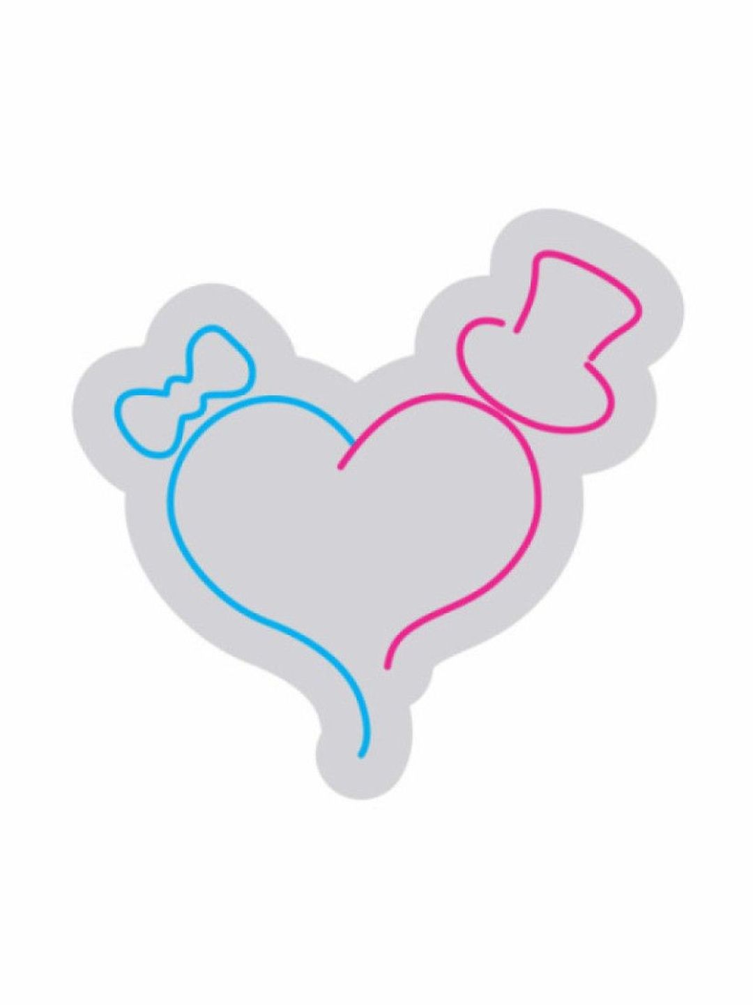 Custom Neon Heart With Bow & Top Hat Neon Sign-picture-54