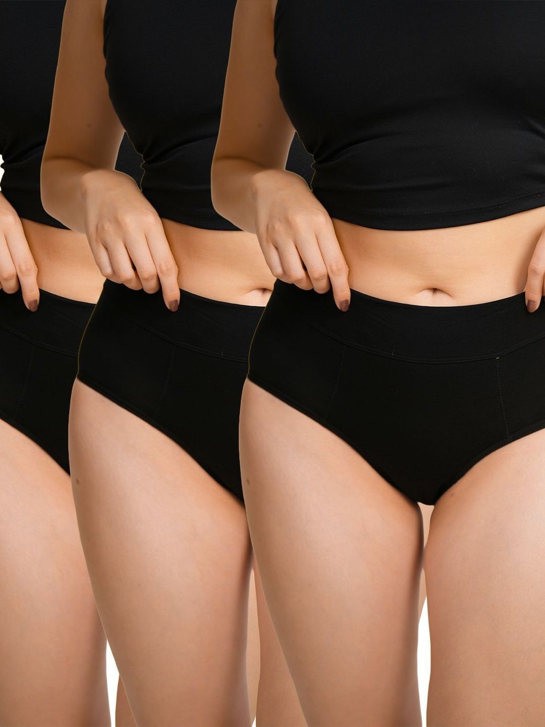 Revaa Women Pack of 3 Anti-Odour Assorted Basic Briefs-picture-43