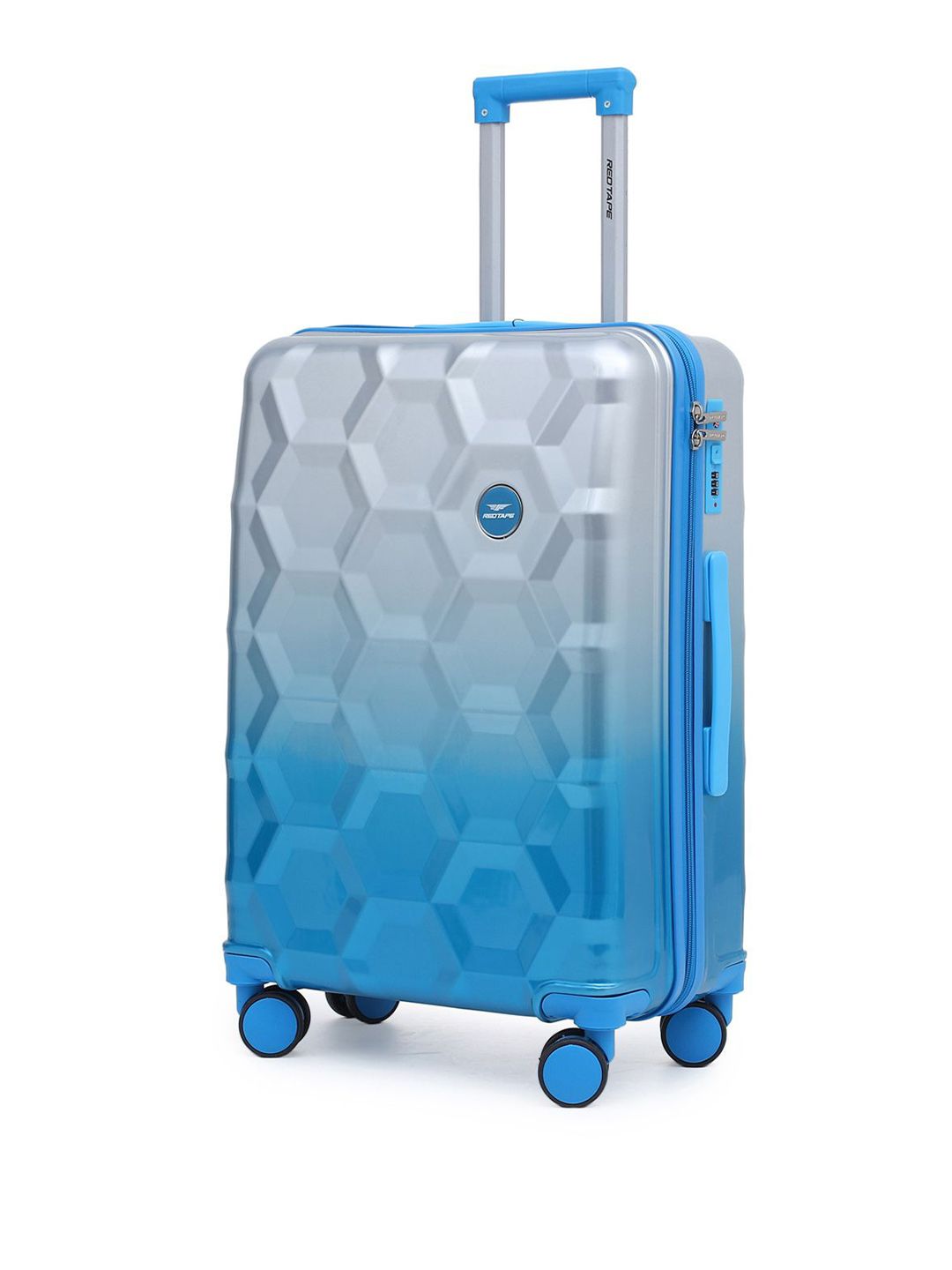 Red Tape Geometric 360-Degree Rotation Non-Padded Trolley Bag-picture-13
