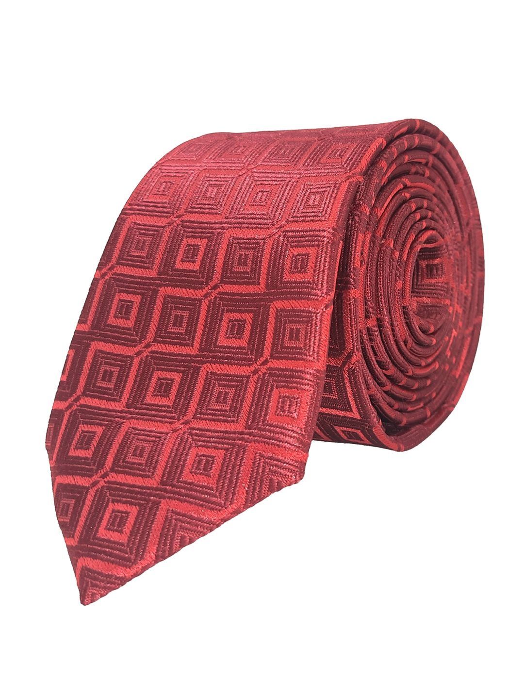 EXOTIQUE Men Woven Design Broad Tie-picture-14
