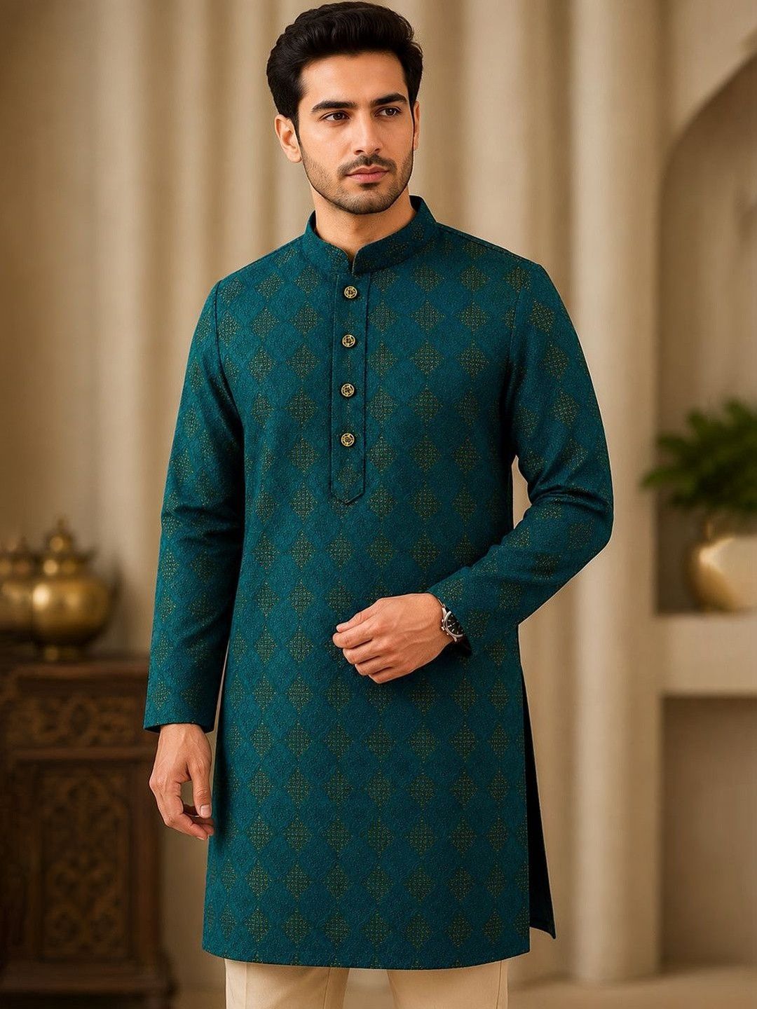 FashionRiti Men Jacquard Kurta-picture-57