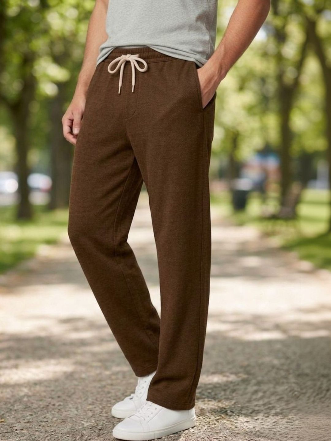 INDICLUB Men Relaxed Loose Fit Trousers-picture-20