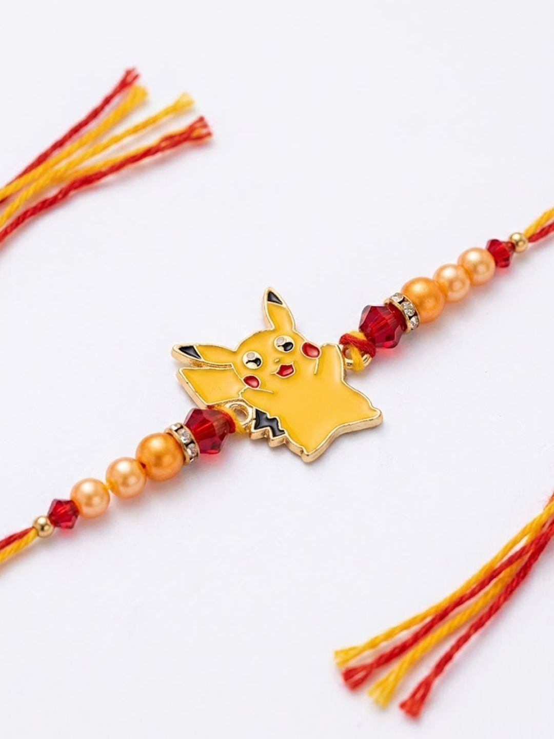 Anouk Kids Pikachu Pokemon Cartoon Yellow & Red Thread Rakhi-picture-39