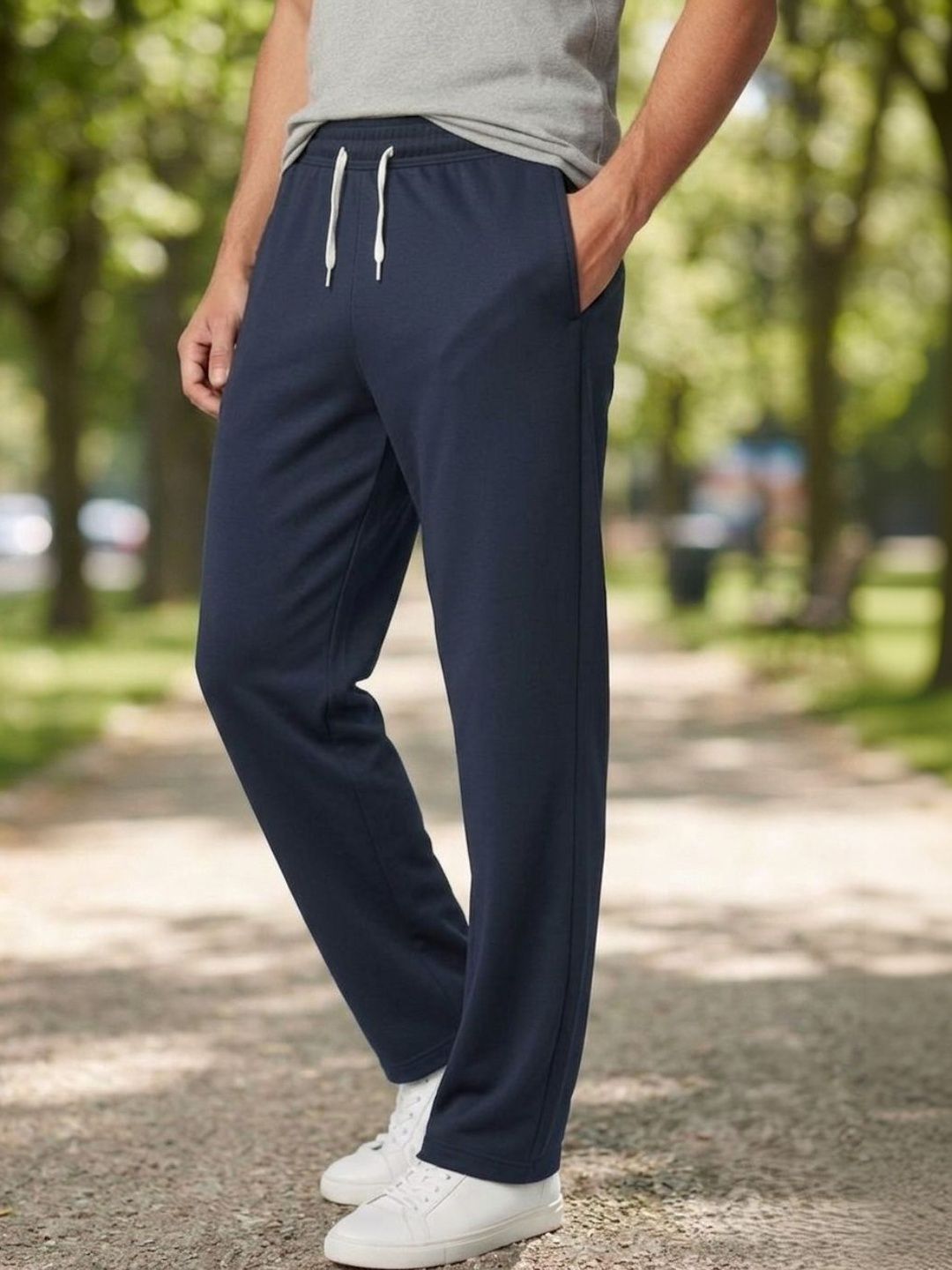 INDICLUB Men Relaxed Loose Fit Trousers-picture-21