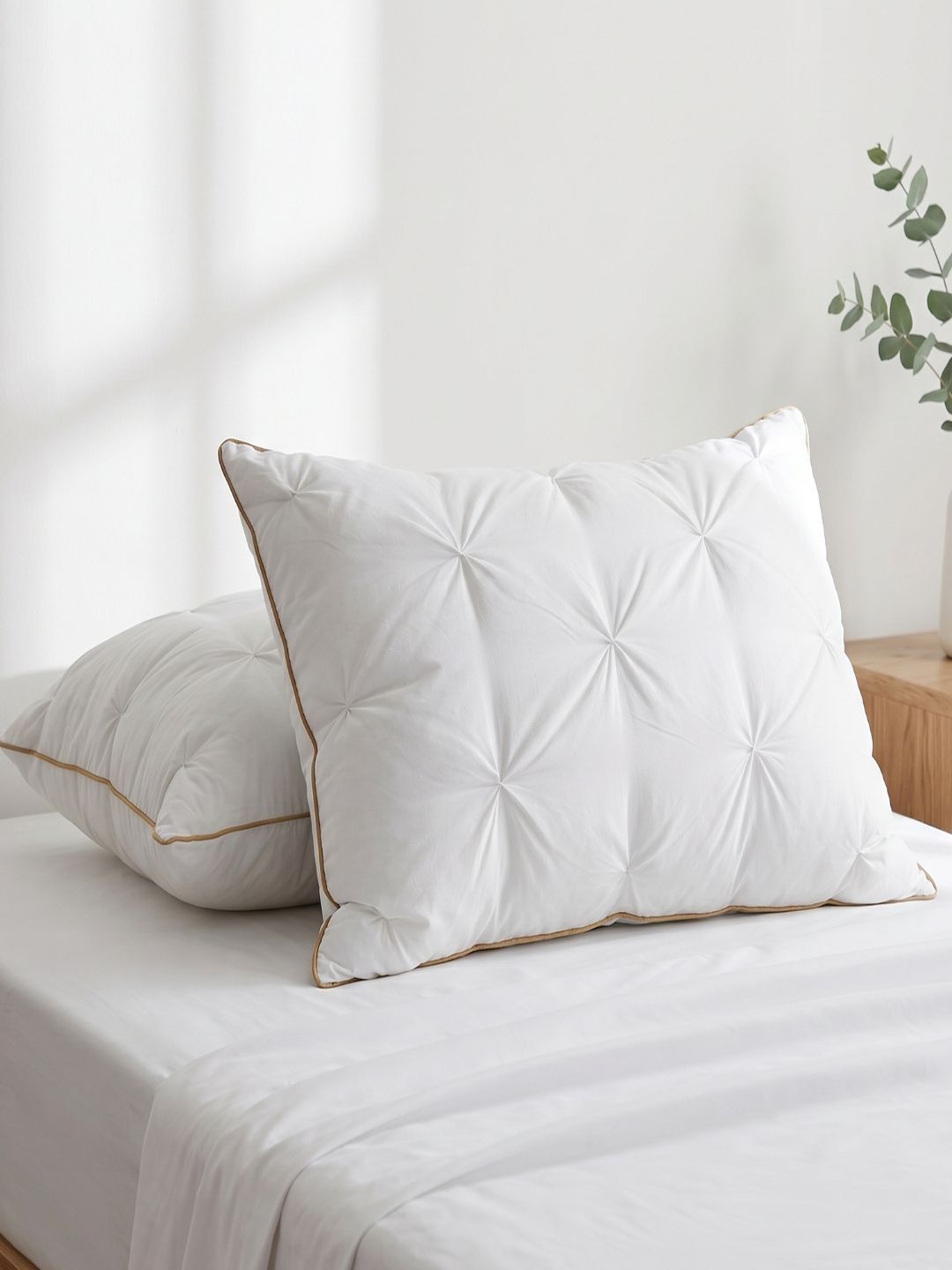 AYKA White Fibre Filled Cotton Pillow-picture-7