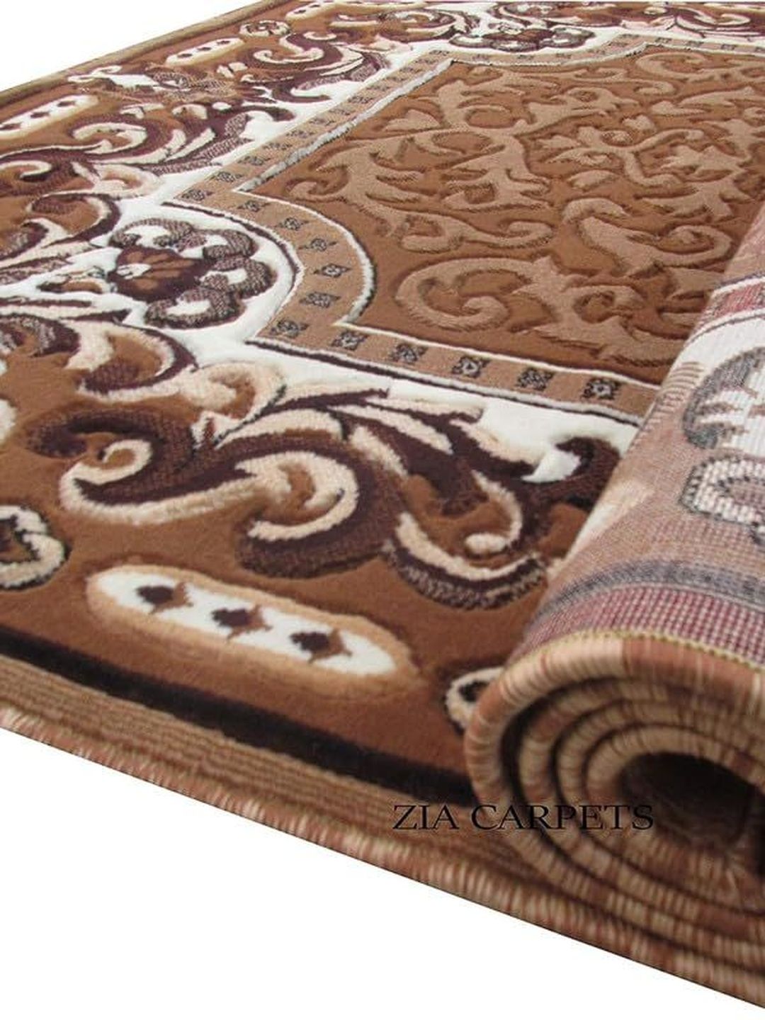 KAYNAT CARPET Gold-Toned Ethnic Motifs Anti-Skid Woollen Carpet-picture-22