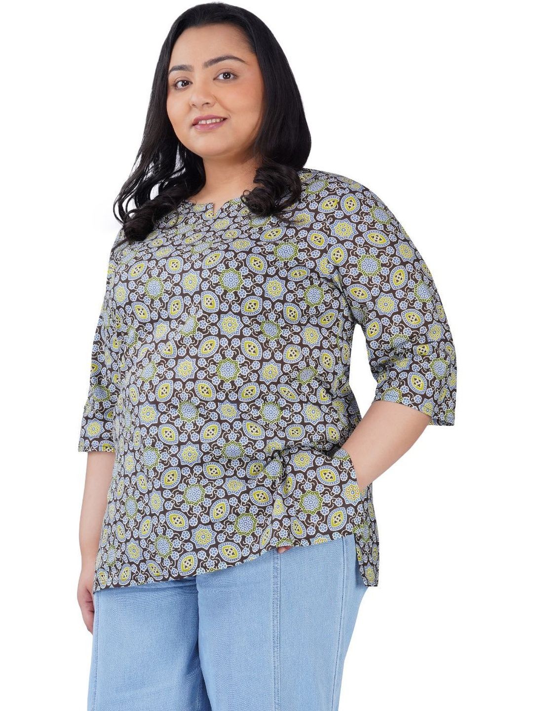 30 Looks Ethnic Motifs Printed Pure Cotton Kurti-picture-29