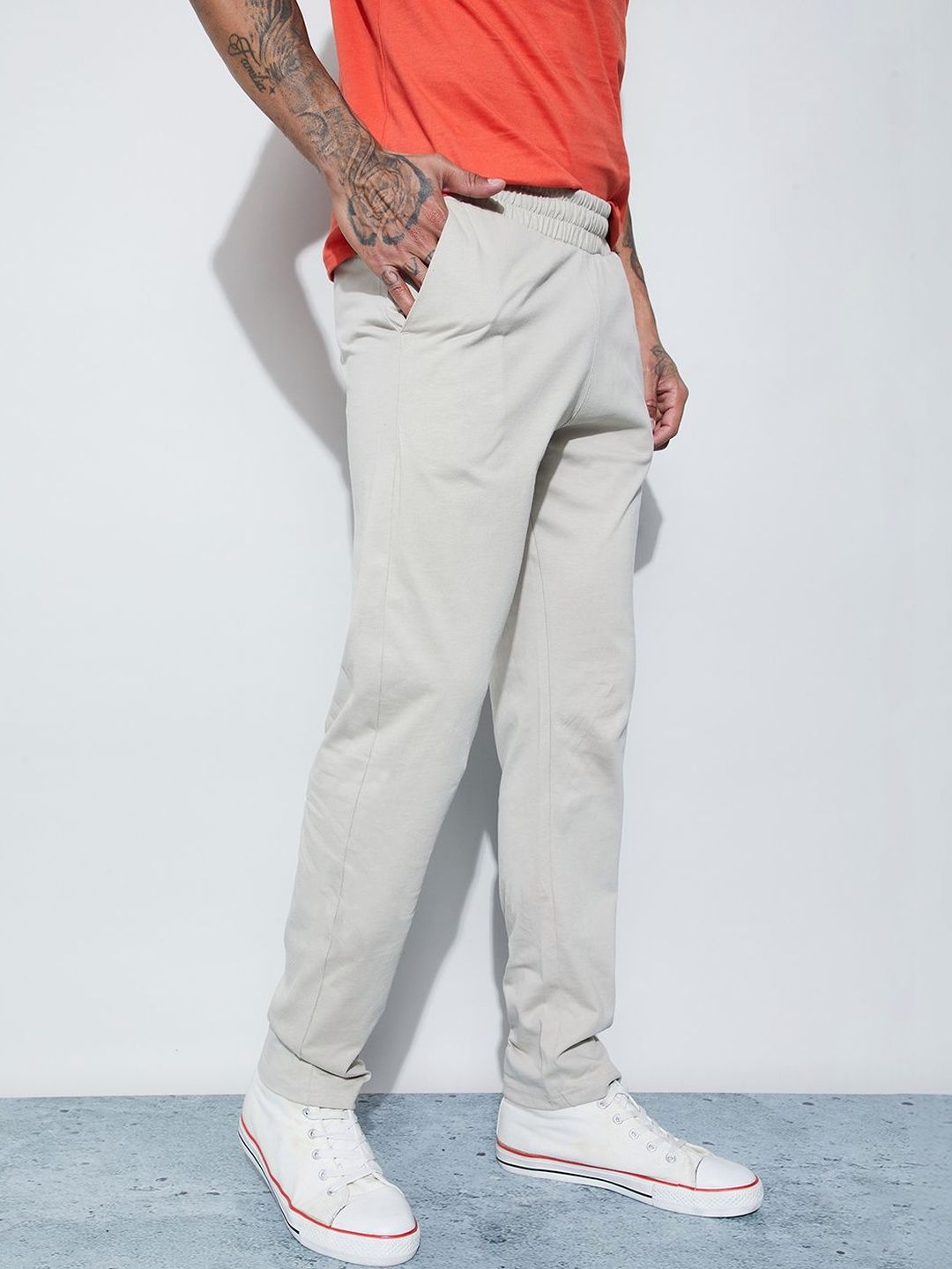 Fame Forever by Lifestyle Men Grey Regular Solid Cotton Track Pant-picture-11