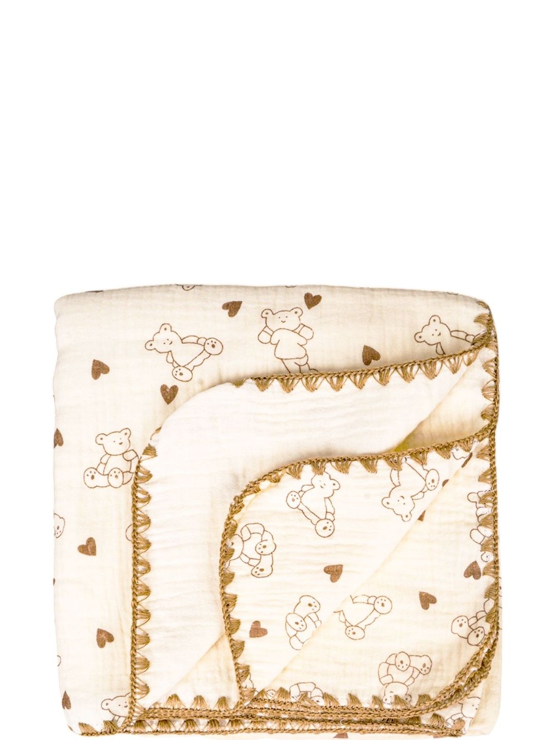 Teri Beri Beige & Cream-Coloured Cartoon Characters Mild Winter 300 GSM Blanket-picture-18