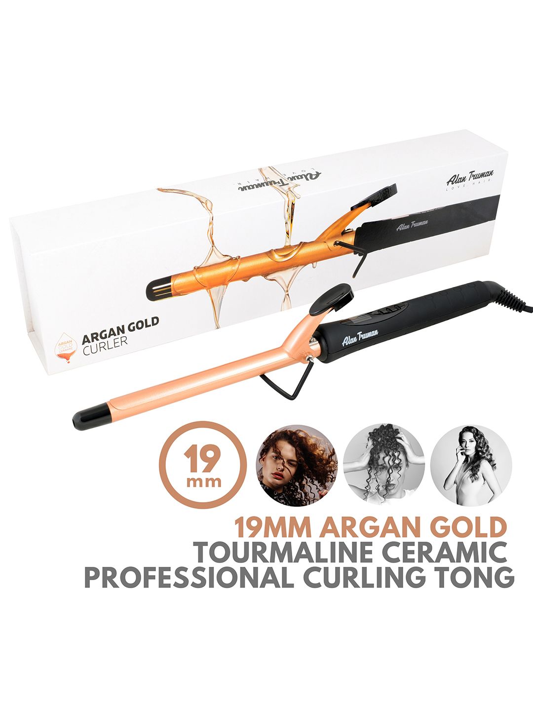 Alan Truman Argan Oil Infused Gold Ceramic Curler - 19mm-picture-12