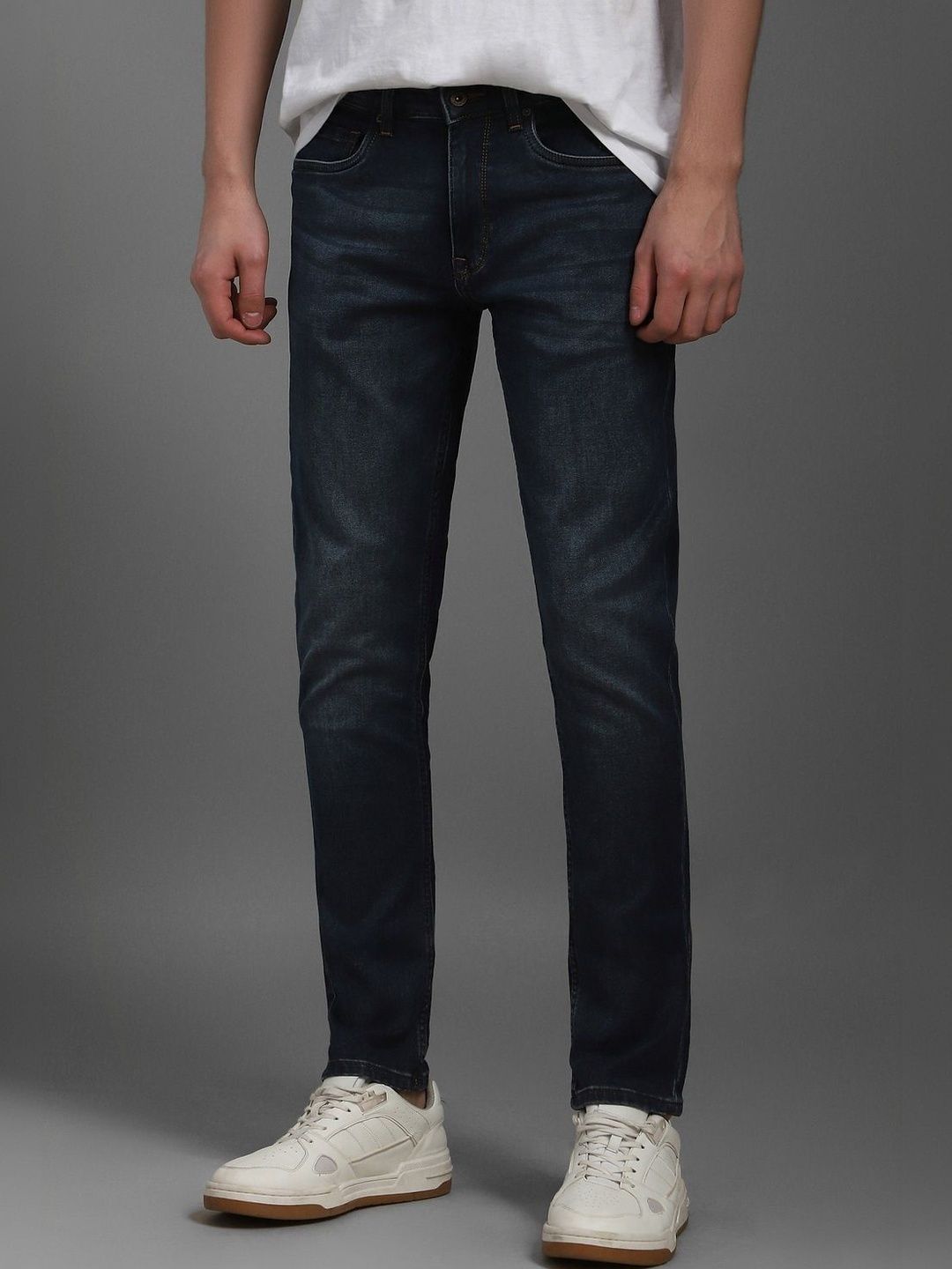 Louis Philippe Jeans Men Navy Mid Slim Tapered Fit Jeans-picture-11